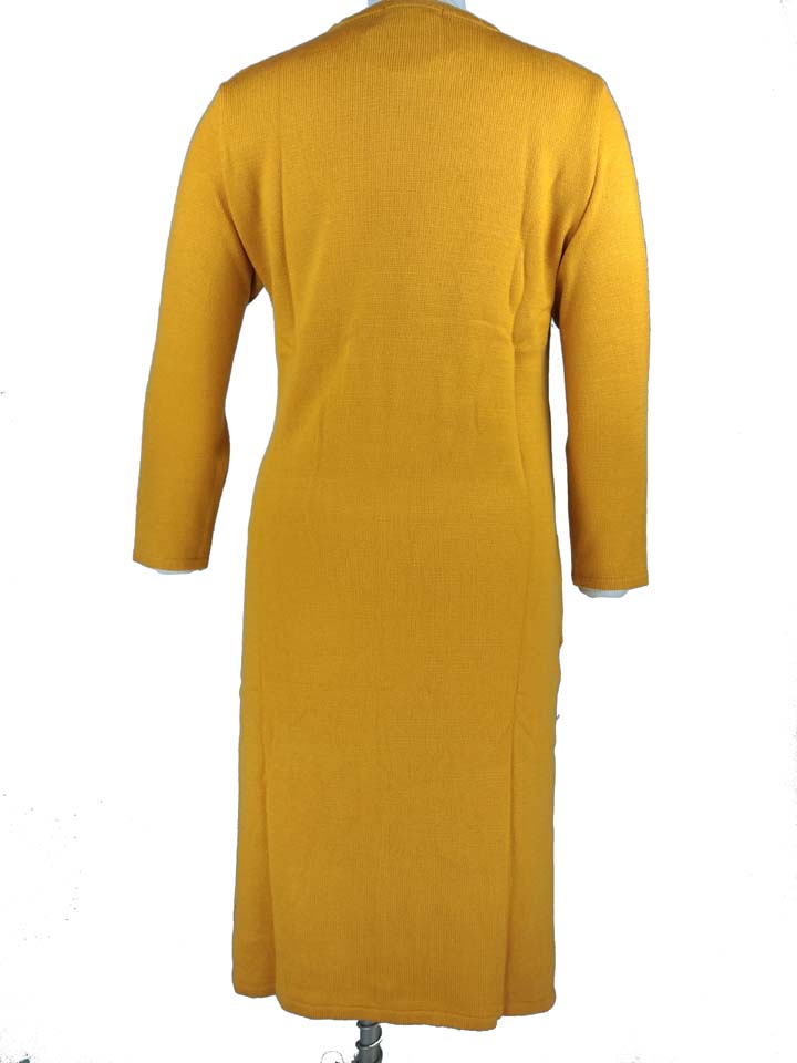 Women's Jacket Kurta Solid Yellow Woollen Kurti